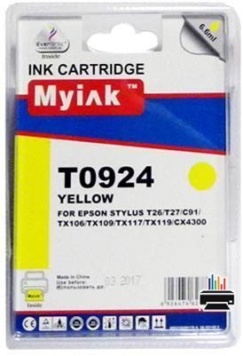 Картридж для (T0924) EPSON St C91/CX4300 Yellow (6,6ml, Pigment) MyInk SAL в Москве с гарантией