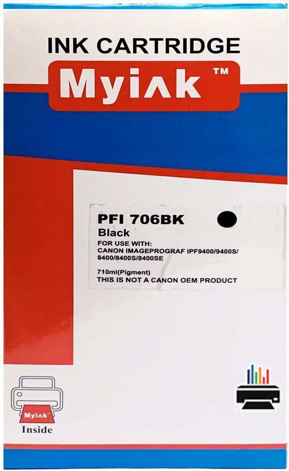 Картридж для CANON PFI-706BK IPF 8400/8400S/8400SE/9400/9400S Black (710 ml) MyInk в Москве с гарантией