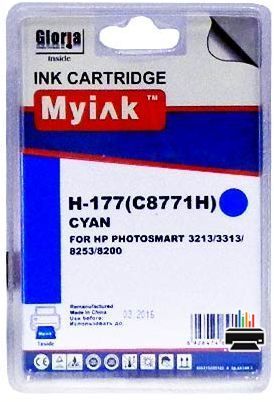 Картридж для (177) HP PhotoSmart 8253 C8771H Cyan (11,4 ml) MyInk SAL