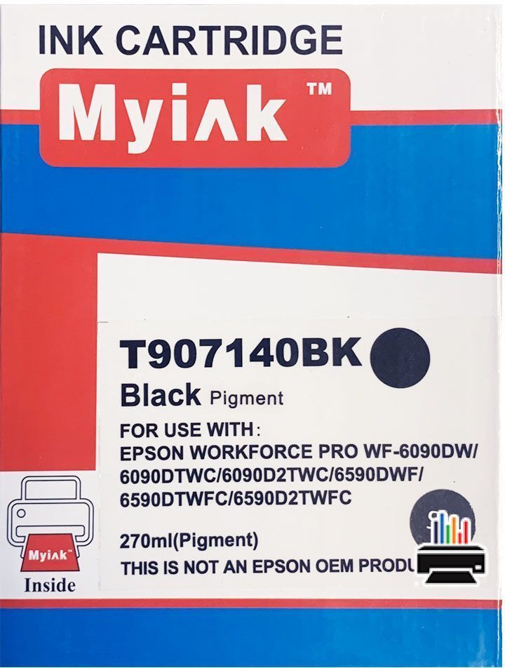 Картридж для (T9071) EPSON WorkForce WF-6090DW/ WF-6590DWF Black (270ml, Pigment) MyInk SAL в Москве с гарантией