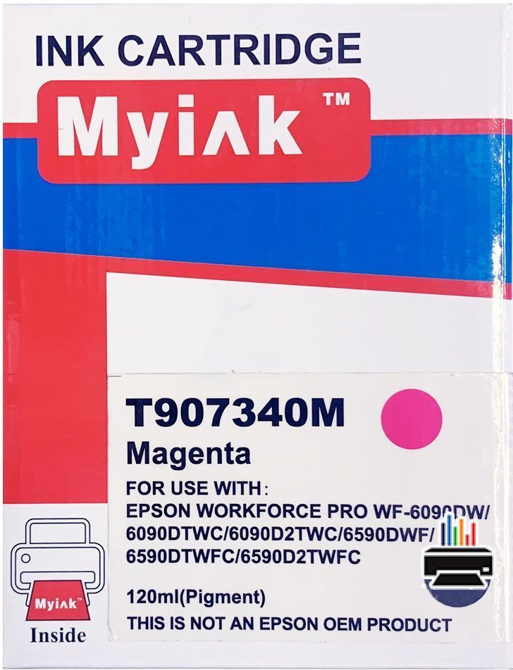 Картридж для (T9073) EPSON WorkForce WF-6090DW/ WF-6590DWF Magenta (120ml, Pigment) MyInk SAL в Москве с гарантией